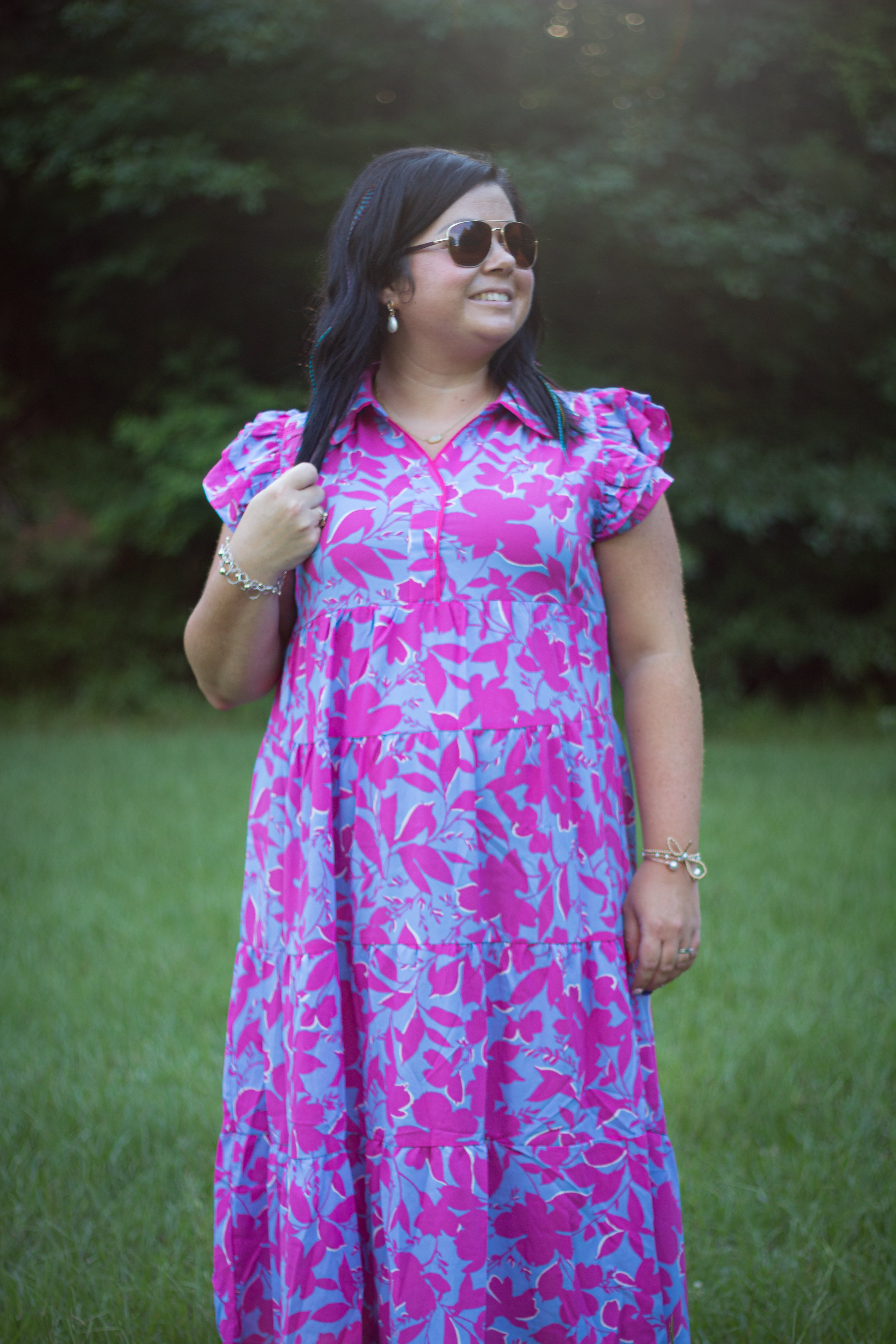 Two Tone Collared Midi Dress Two Tone Collared Midi Dress