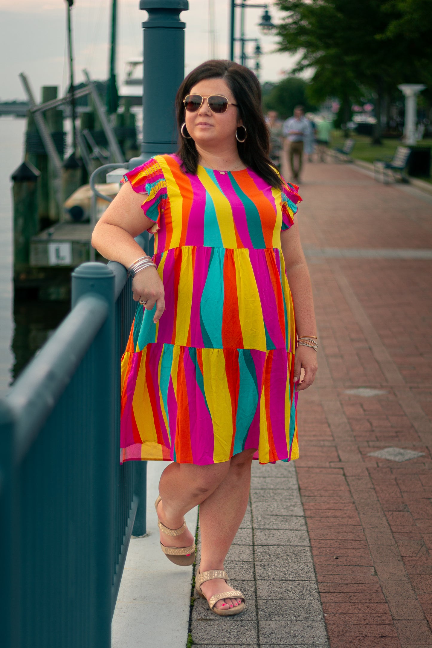 Multicolor Abstract Print Woven Dress