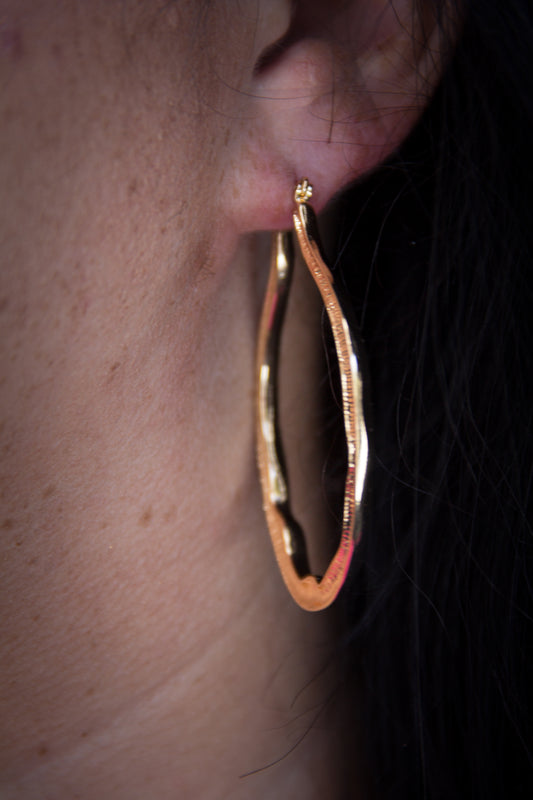 Hammered Hoop Earrings